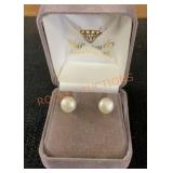 Sterling Pearl Earrings