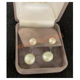 Sterling Pearl Earrings