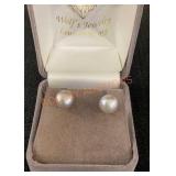 Sterling Pearl Earring