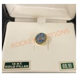 Mosaic Opal Gold Filled Tie Tac