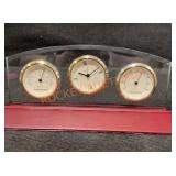 Bulova Clock With Thermometer&hygrometer