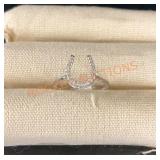 14kw Diamond Horseshoe Ring