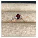 14kw Garnet Ring