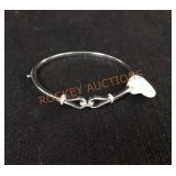 Sterling Bangle W/ Diamonds .16