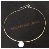 Sterling Omega Chain Gold Plate One Side