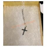 16" Chain Sterling Silver Cross Necklace