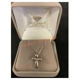 Sterling Cross With Diamond