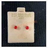 July Stone Post Back Earring