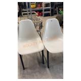 Lot Of 5 White Chairs