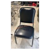 Lot Of 5 Black Stackable Chairs