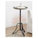 15"x27" Metal Accent Table