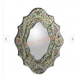Handmade Reverse Painted Glass Spring Glass Mirror