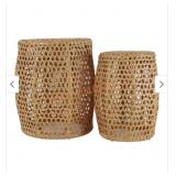Ziggy Rattan Nesting Side Table Set