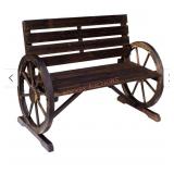 Outsunny Rustic Outdoor Patio Wagon Bench