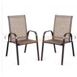 Set of 2 Patio Chairs Outdoor Camping Garden