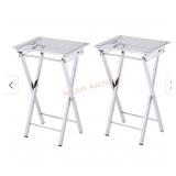 Silver Orchid Hutton Folding Tray Table