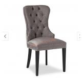 Abbyson Versailles Grey Tufted Dining Chair