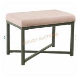 Homepop velvet tufted ottoman