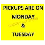 Pickups Will Be Held On 9/27 & 9/28