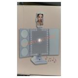 GloTech LED Mirror with Phone Holder & Speaker