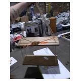 Wooden double shelves