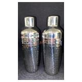 Pair Coctail Shakers 10" H