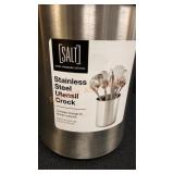 2ct. Stainless Steel Utensil Crock