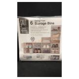 6ct. Swing-Front Storage Bins