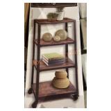 Wood Finish Rolling Cart