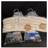 Pair Satin Hangers & Hanger Clips