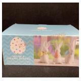 Set Of 3 Ceramic Bunnies