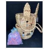 Easter Baskets And Easter Grass