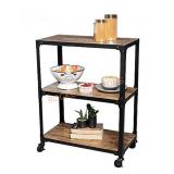 Wood&Metal 3-Tier Cart