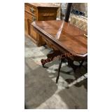 Clawfoot Wooden Table With Wheels