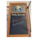 La Beer/daily Specials Sign