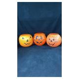 3 Halloween Pumpkin Baskets