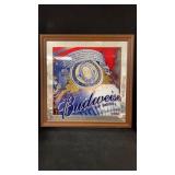 Approx 30"Sq. Budweiser Beer Mirror