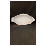 18" Milk Glass Fish Plate