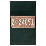 New Mexico 1956 License Plate