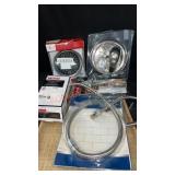Misc Bathroom Lot: Spout, Hose, shower head
