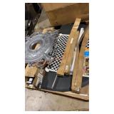 2 Skids&Rolling Rack of Miscellaneous Items