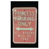 Princess Parking Only Sign 12"x 18"