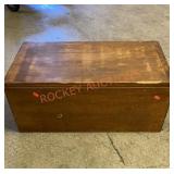 Wood Box / Lid Approx 13"x 24" X 10"