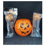 Halloween Pumpkin & 2 Candoliers