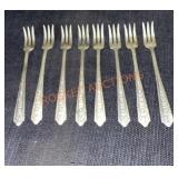 8 Sterling Silver Forks Approx 5 1/2"