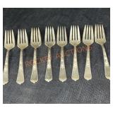 8 Sterling Silver Forks Approx 6"
