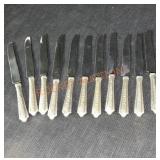 11 Sterling Silver Knives Approx 8 1/2"