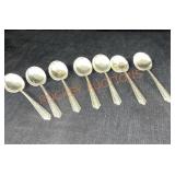 7 Sterling Silver Spoons 6 1/2"