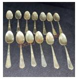 13 Sterling Silver Spoons 6"