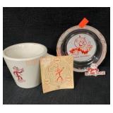 4 Reddy Kilowatt Items 4 1/2" Ashtray